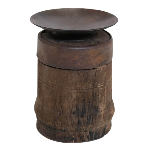 Lysestage af gammel hjulnav - Small