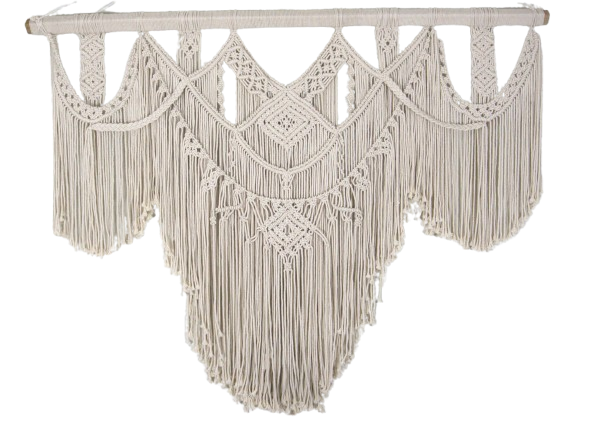 Makramé vægtæppe "Tory"