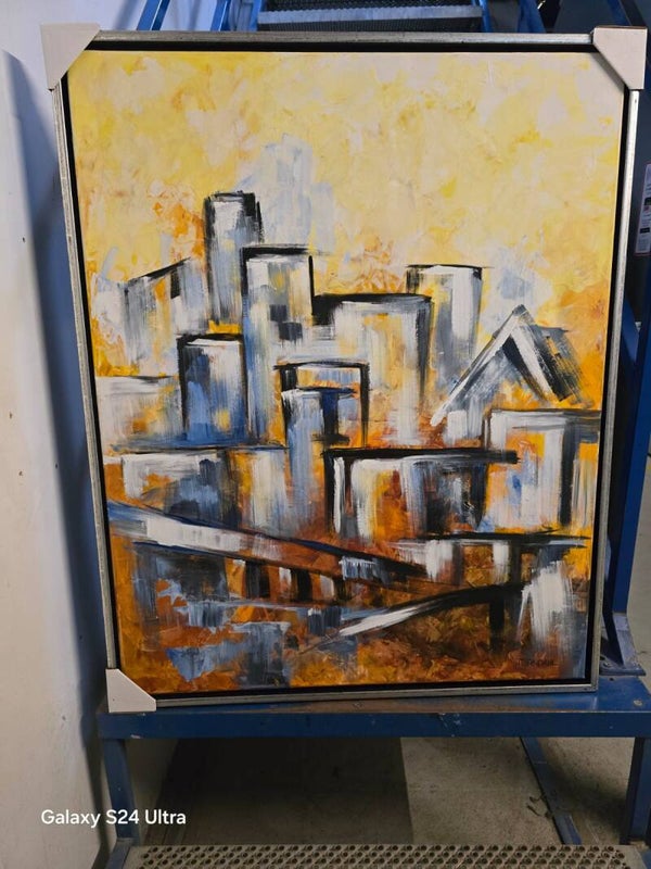 Maleri i svæveramme str.