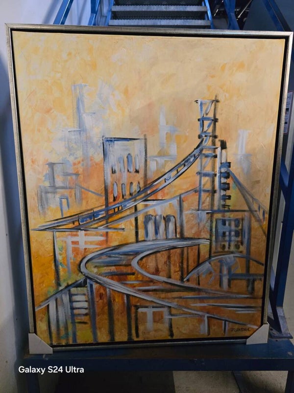 Maleri i svæveramme str.