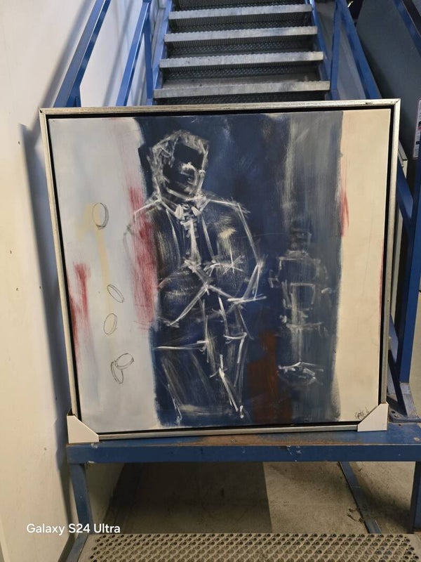 Maleri i svæveramme str.