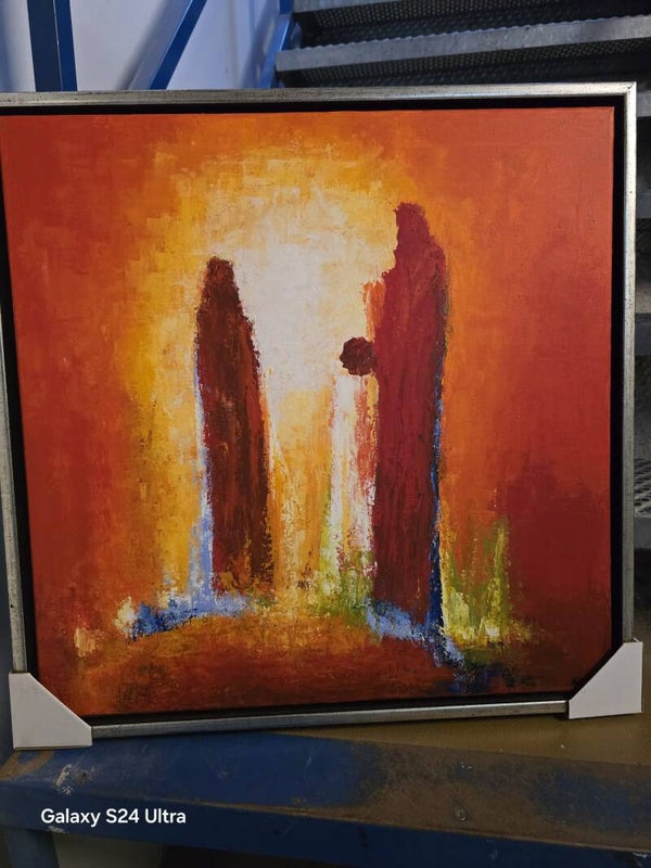 Maleri i svæveramme str.