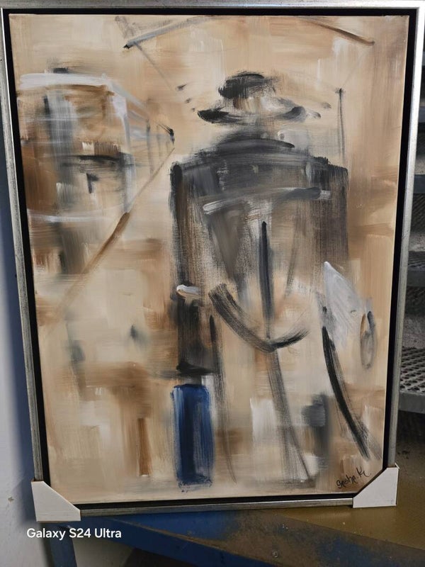 Maleri i svæveramme str.