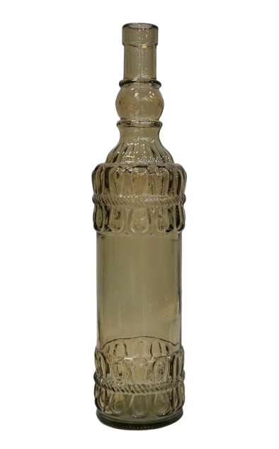 Glasflaske "Hailey" røgfarvet genbrugsglas