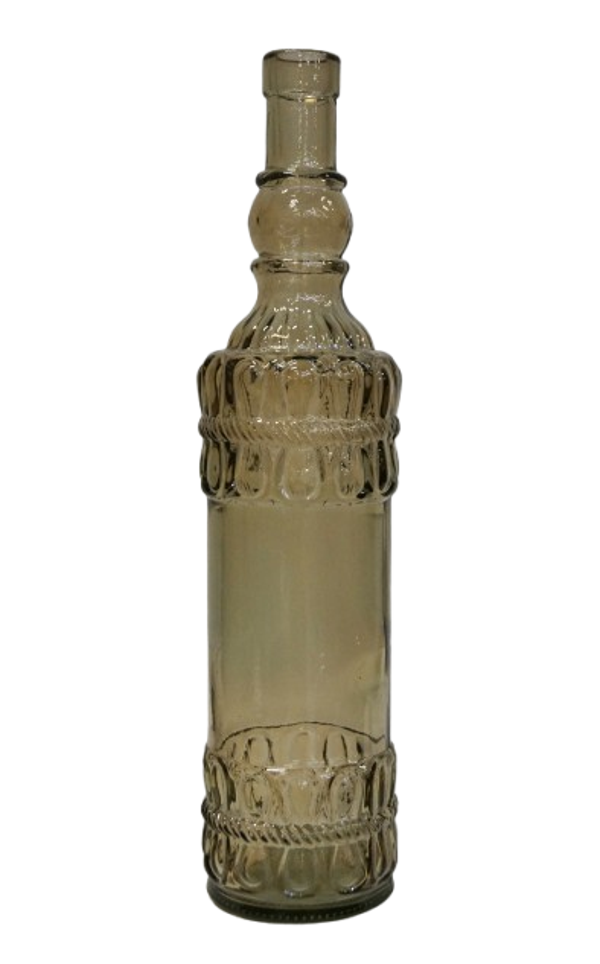 Glasflaske "Hailey" røgfarvet genbrugsglas