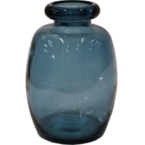 Shape vase i klar blå af genbrugsglas