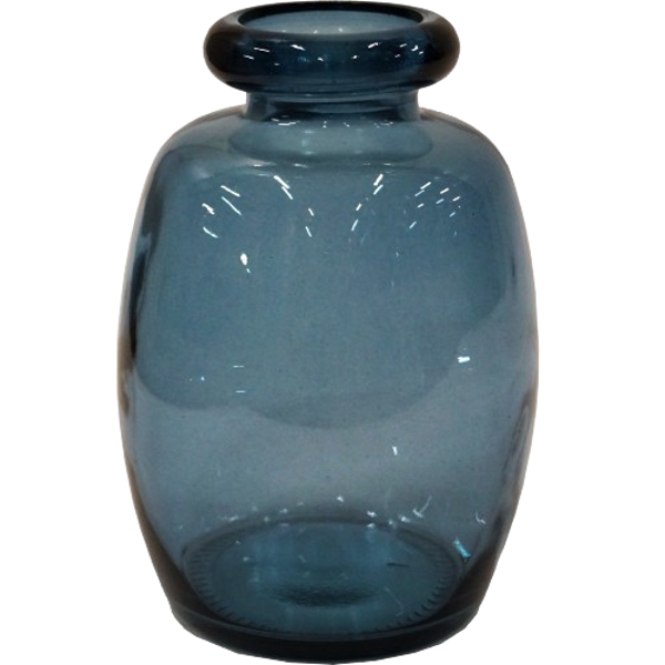 Shape vase i klar blå af genbrugsglas