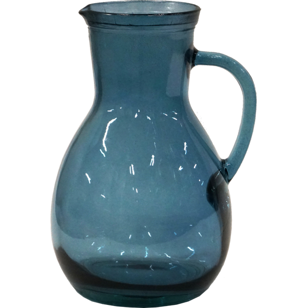 Glaskande himmelblå - i genbrugsglas