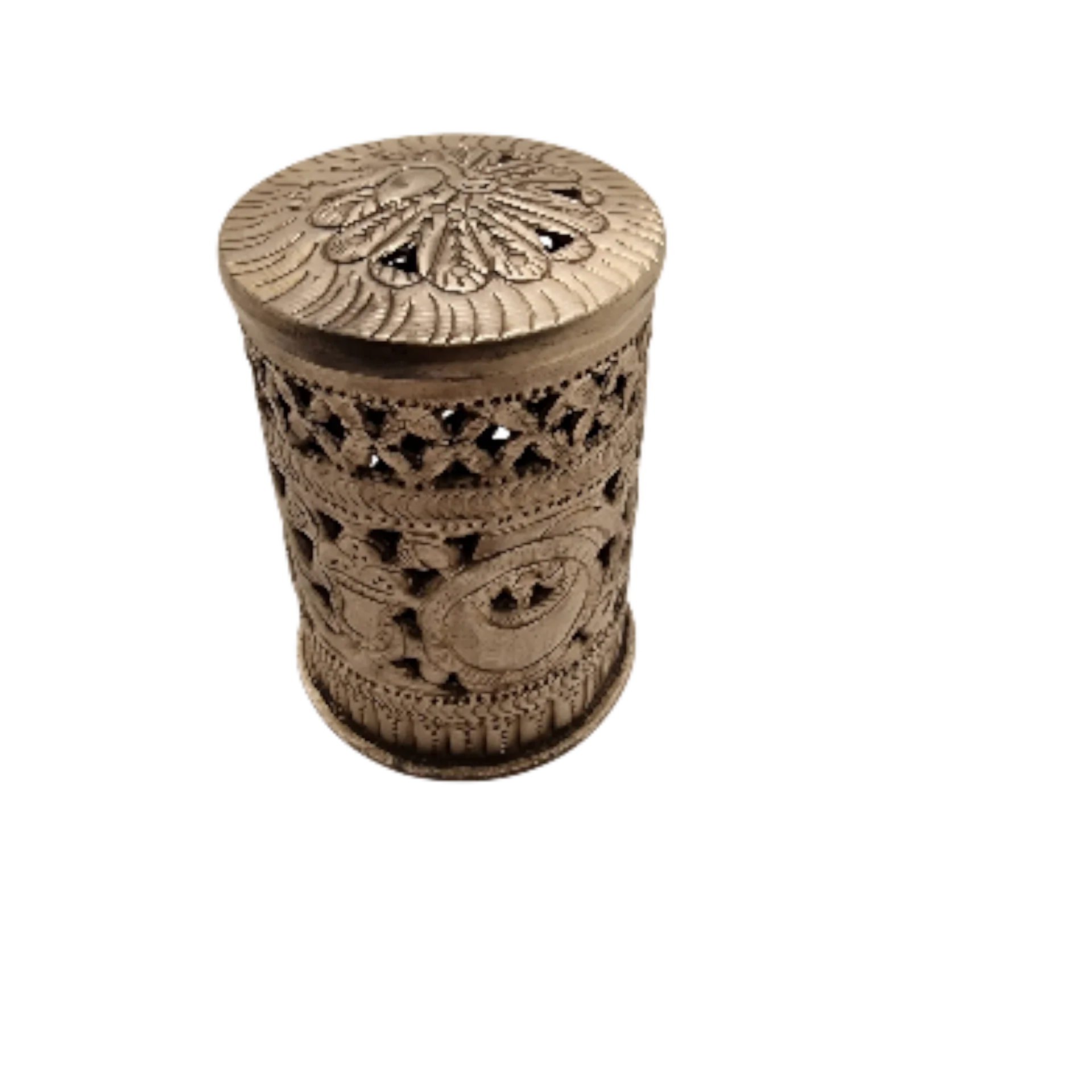 Lille sølvdåse med låg