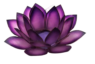 Lotus fyrfadslysholder - Lilla