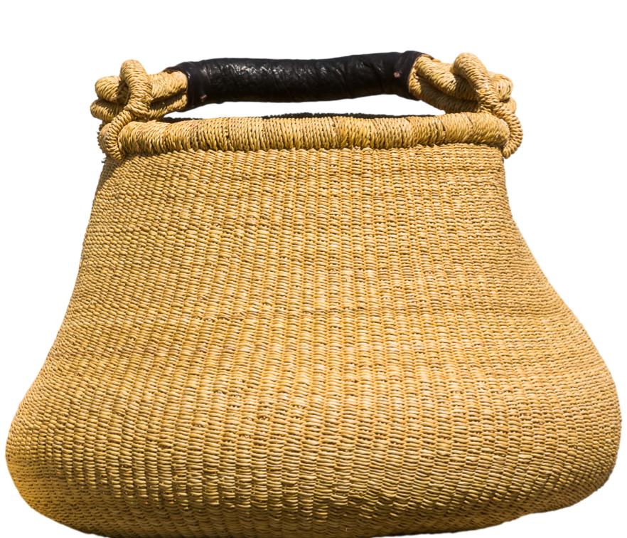 Potbasket - traditionel kurv fra Ghana - Natur