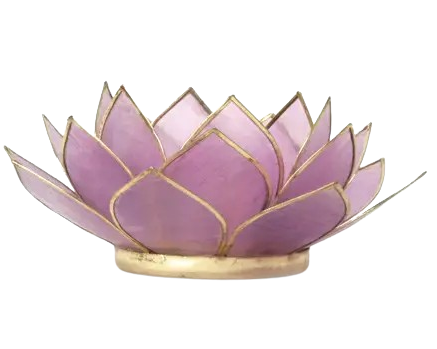 Lotus fyrfadslysholder - Ametyst