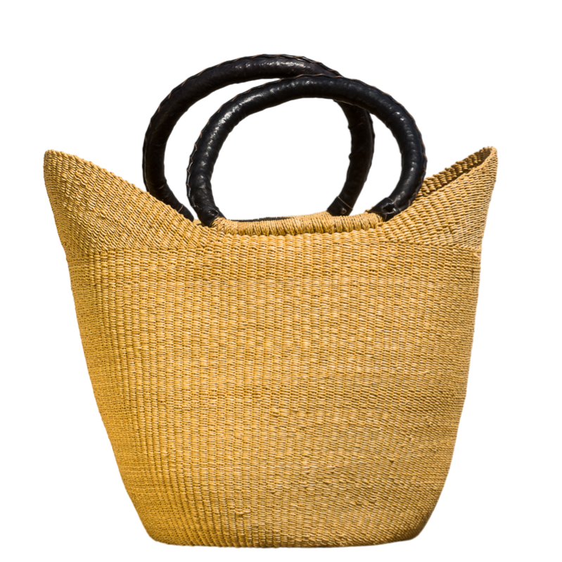 U-shape indkøbsnet håndflettet fra Ghana - Natur