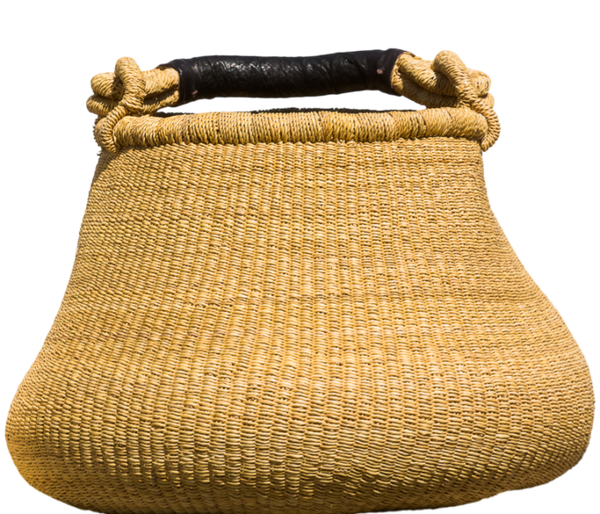 Potbasket - traditionel kurv fra Ghana - Natur