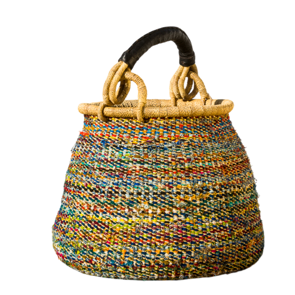 Potbasket - traditionel kurv fra Ghana - Recykled