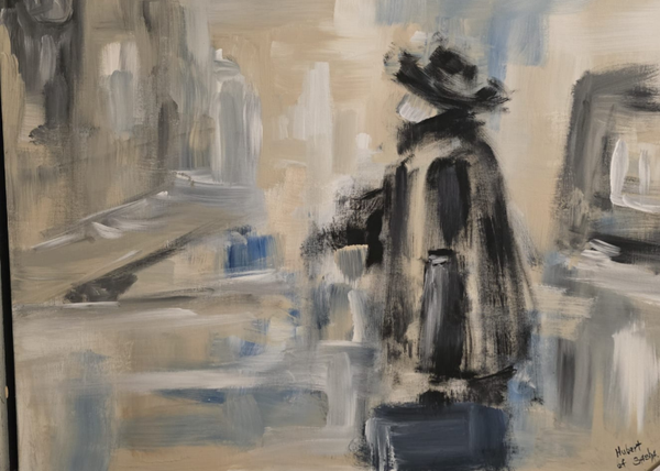 Maleri i svæveramme str.