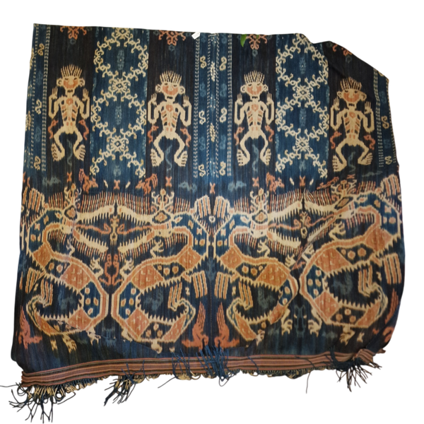 Traditionel vævet plaid fra Bali - vintage