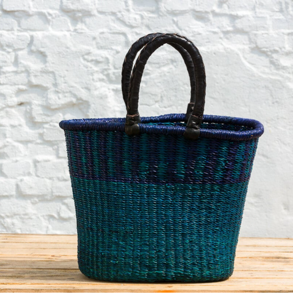 V - Shape indkøbskurv - Medium - Blå