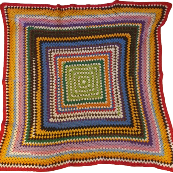 Hæklet vintage plaid