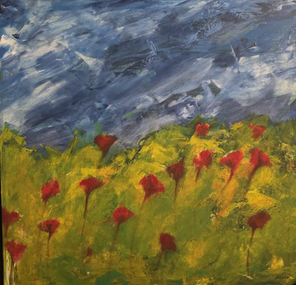 Maleri i svæveramme str.