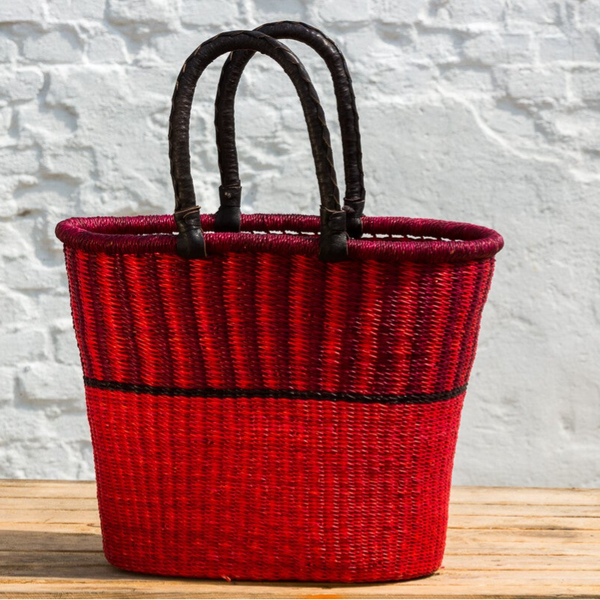 V - Shape indkøbskurv - Medium - Rød