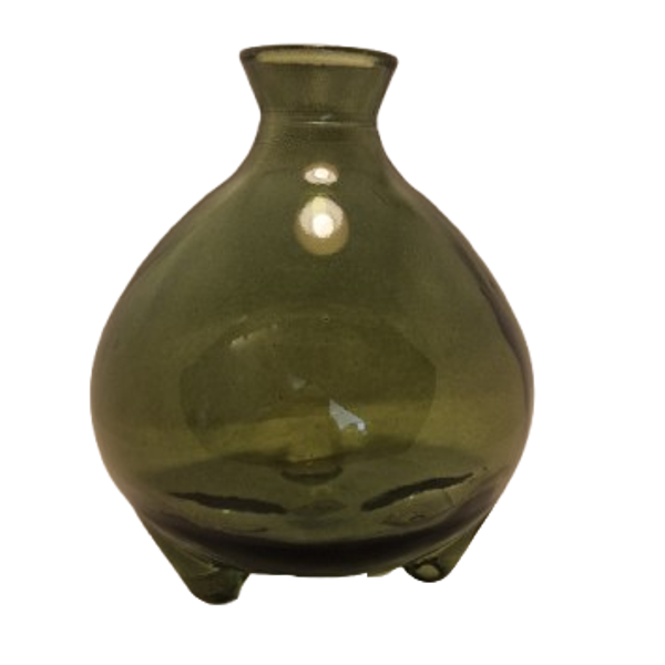 Melvin - glasvase i grøn af genbrugsglas