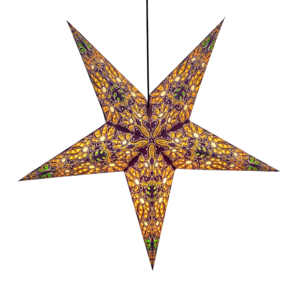 Lanterne i papir - Julestjerne fra Indien