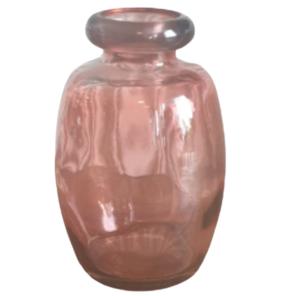 Shape vase i rosa af genbrugsglas