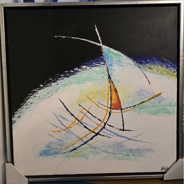 Maleri i svæveramme str.