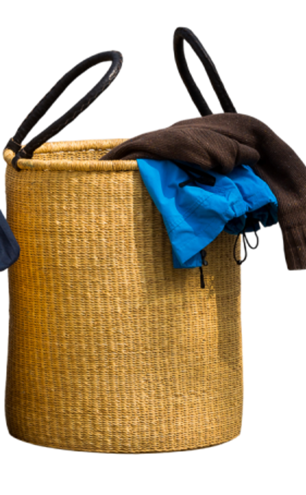 Vasketøjskurv med hank / Natur - large