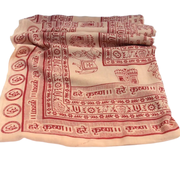Yyoga sjal med blockprint