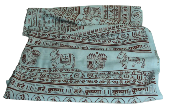 Yogaklæde / sjal med blockprint