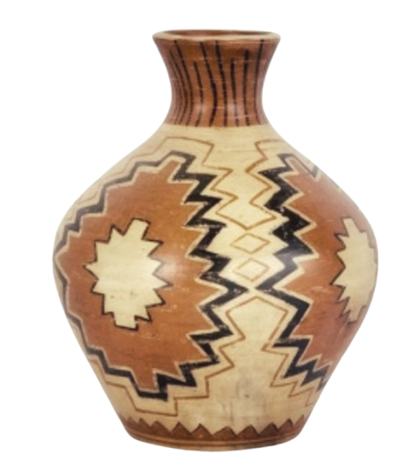 Gulvvase i keramik med dekoration