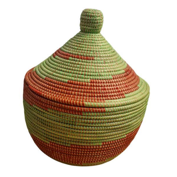 NDEYE DIOP Kurv m. højt låg, large