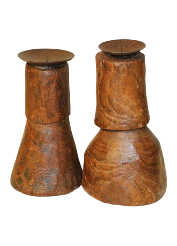 Rustik trælysestage til bloklys