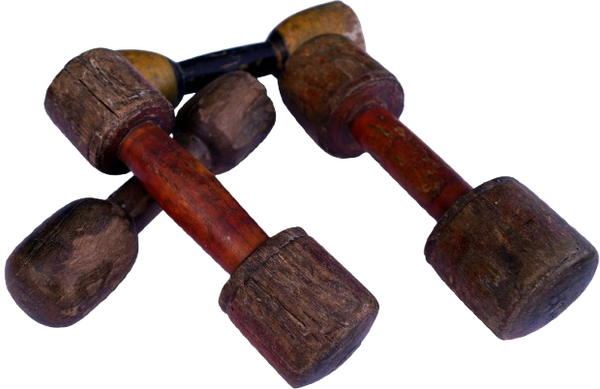 Vintage musikinstrument i træ fra Indien