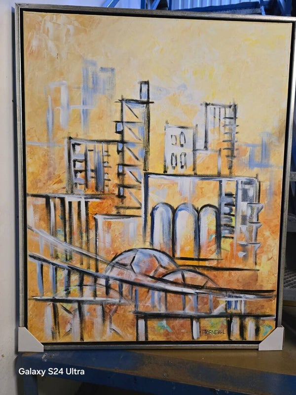 Maleri i svæveramme str.