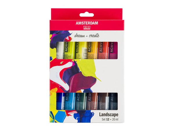 Amsterdam Standard Akryl 20ml Sett 12stk – Landskapsfarger