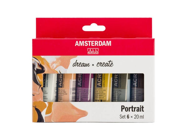 Amsterdam Standard Akryl 20ml Sett 6stk – Portrettfarger