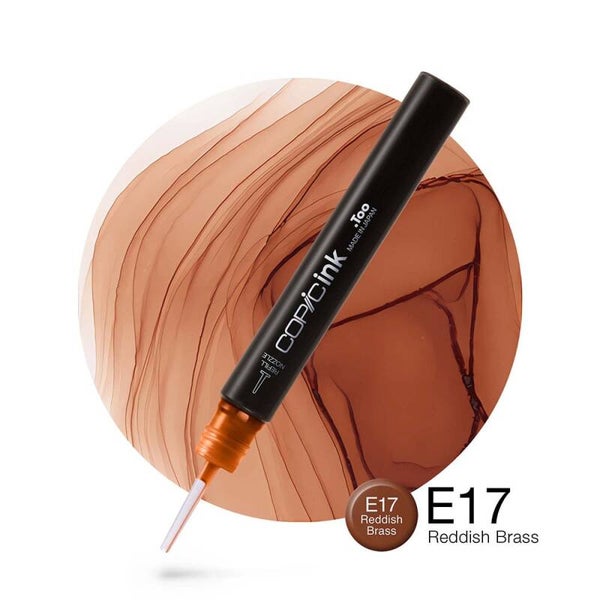 Copic Ink 12ml – E17 Reddish Brass Alkoholblekk med dyse