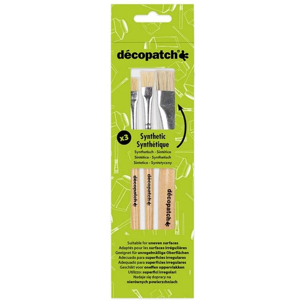 Decopatch Decoupagepensel Sett – Flate – 3stk