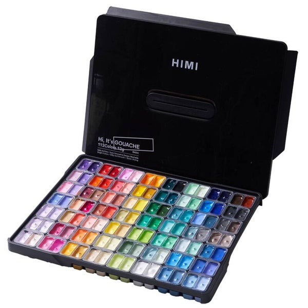 HIMI Twin Cup Gouache Sett 112stk – Sort
