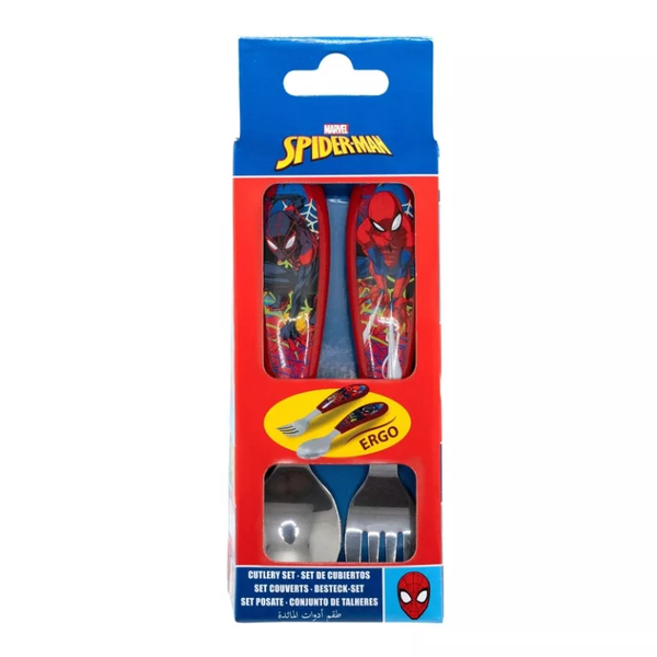 Spiderman Metall ergonomisches Besteckset - 2-teilig