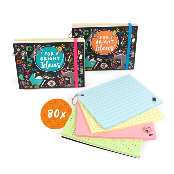 ALLES FÜR DIE SCHULE KARTEIKARTEN-BÜCHER BRIGHT IDEAS 80 BLATT, 2-FACH SORTIERT