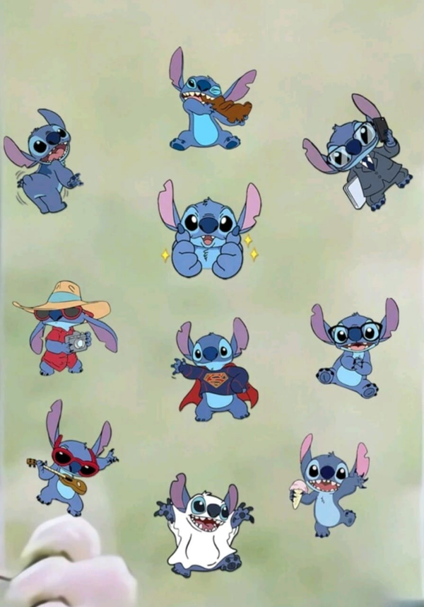 Stitch Fenster Spiegel Aufkleber