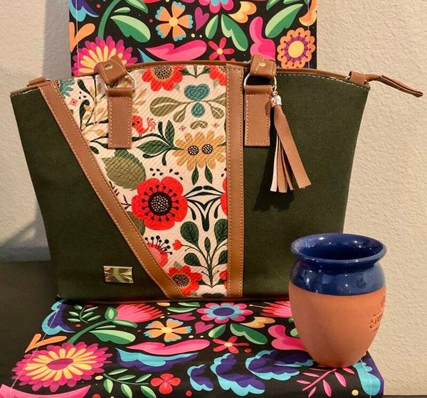 YUTE - OLIVE GREEN/PATTERN