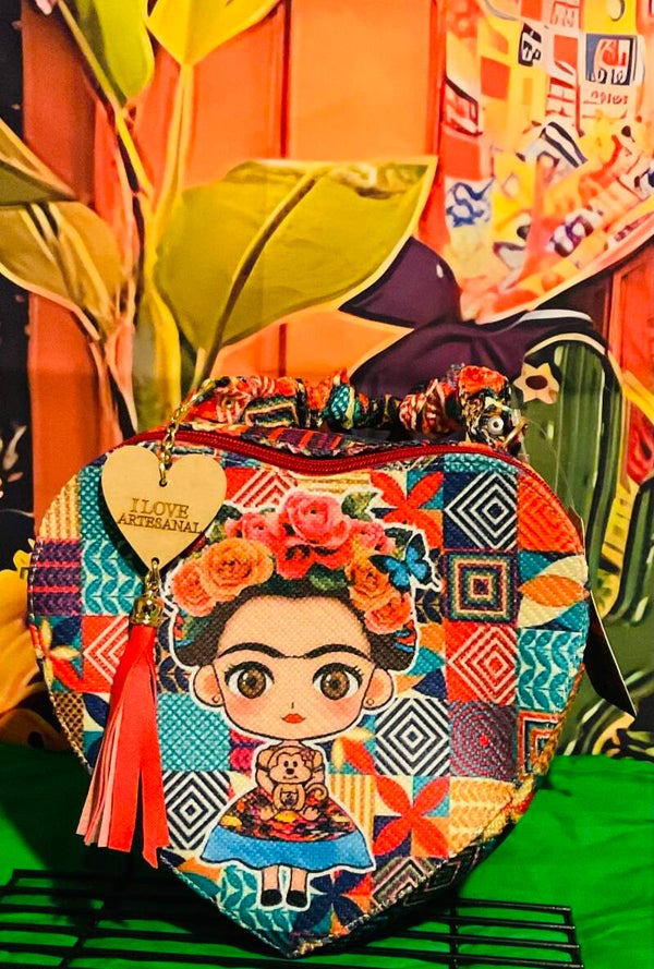 Heart Frida Crossbody- Yute/Multi Color
