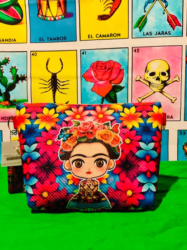 Yute Frida 3 in 1 Makeup Bag- Colorful Flowers