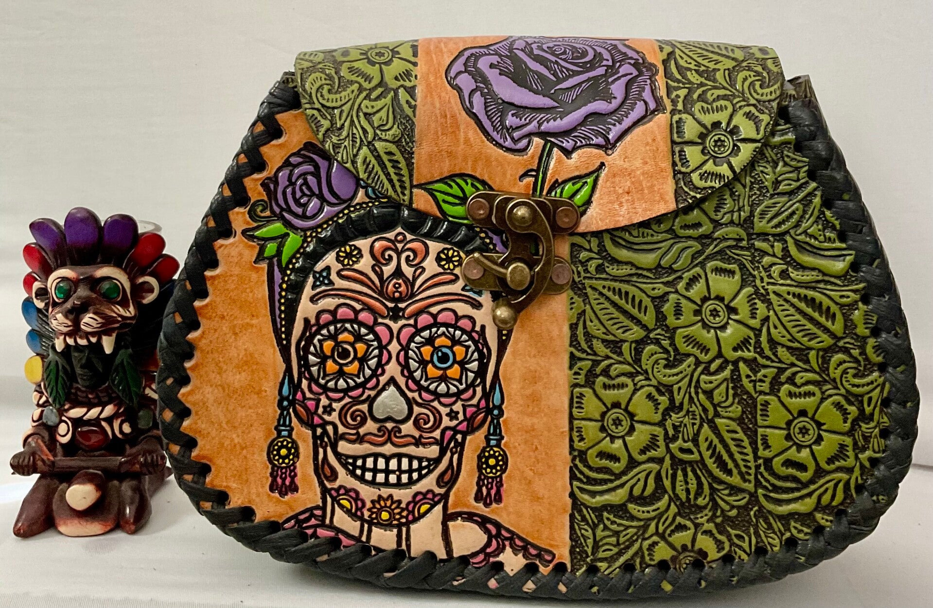 CATRINA - PURPLE FLOWER/GREEN