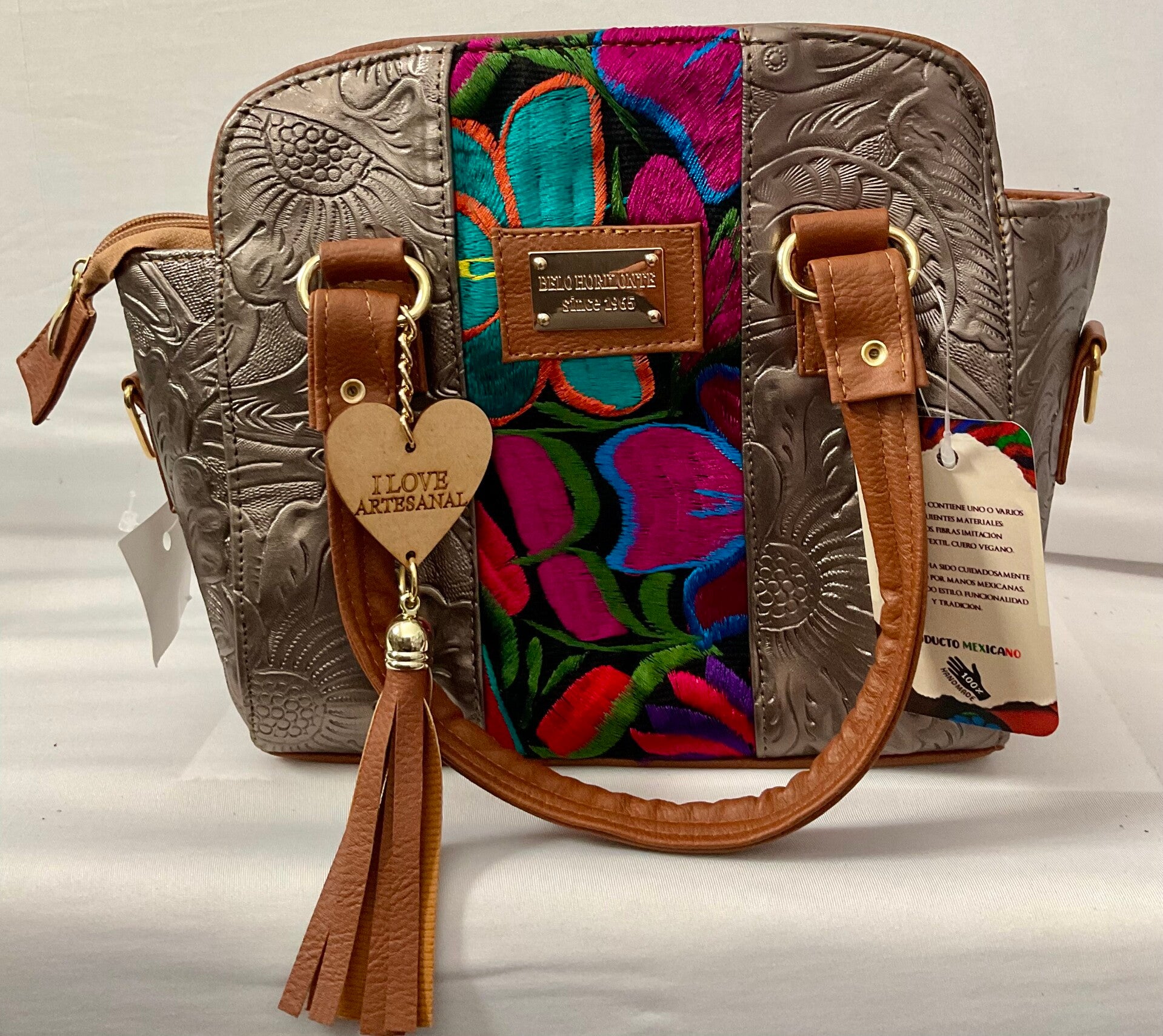 SILVER/BLUE/BLACK - CHIAPAS EMBROIDERY